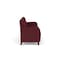 Lesro Siena Lounge Reception 3 Seat Tandem Seating No Center Arms, Walnut, OH Wine Upholstery SN3101 - alternate 3